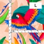 Hula Fabric / Tropical Bird / JKH-632-OR