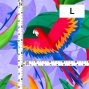Hula Fabric / Tropical Bird / JKH-632-PU