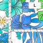 Hula Fabric / Hibiscus / JKH-636-WHBL