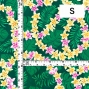 Hula Fabric / Plumeria Lei / JKH-648-GR