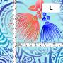 Hula Fabric / Kahiko & Lehua / JKH-660-LBL