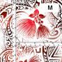Hula Fabric / Kahiko & Lehua / JKH-660-WH