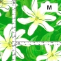 Hula Fabric / Tiare & Monstera / JKH-676-GR