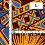 Hula Fabric / Kahiko & Lehua / JKH-680-ORLBL