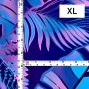 Hula Fabric / Hawaiian Leaf / JKH-682-BL