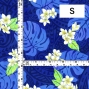 Hula Fabric / Kahiko & Plumeria / JKH-686-BL