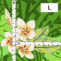 Hula Fabric / Kahiko & Plumeria / JKH-686-GR