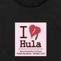 Hula Original Name Print T-shirt / I love Hula / Black / OT001b