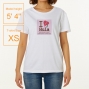 Hula Original Name Print T-shirt / I love Hula / Black / OT001b