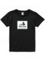 Hula Original Name Print T-shirt / Hawaiian Landscape / Black / OT003b