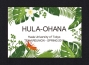 Hula Original Name Print T-shirt / Botanical / Black / OT005b