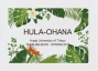 Hula Original Name Print T-shirt / Botanical / White / OT005w