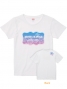 Hula Original Name Print T-shirt / Honu & Hibiscus / White / OT008w