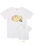 Hula Original Name Print T-shirt / Plumeria & Hibiscus / White / OT009w
