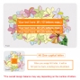 Hula Original Name Print T-shirt / Plumeria & Hibiscus / White / OT009w