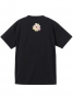 Hula Original Name Print T-shirt / Plumeria & Hibiscus / Black / OT010b
