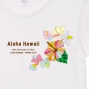 Hula Original Name Print T-shirt / Plumeria & Hibiscus / White / OT010w