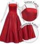 Kids Custom Long Dress with Velvet & Shantung / JCp85-mix