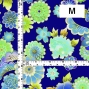 Japan Fabric / Chrysanthemum, Peony & Pine / JWA-001-BL