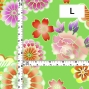 Japan Fabric / Chrysanthemum, Peony & Pine / JWA-001-GR