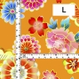 Japan Fabric / Chrysanthemum, Peony & Pine / JWA-001-OR