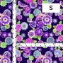 Japan Fabric / Chrysanthemum, Peony & Pine / JWA-001-PU