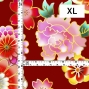 Japan Fabric / Chrysanthemum, Peony & Pine / JWA-001-RD