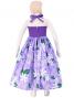 Hula Kids Keiki Long Halterneck Dress with Tiare Print / Lavender / Gcw35