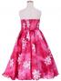 Hula Kids Midi Dress Keiki with Gradation Plumeria Print / Red / Gcw38