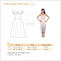 Hula Frilled Collar Long Satin Dress / Purple / J1531p