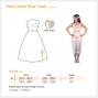 Hula Drape Midi Dress with Bird of Paradise / Red  / J1777r