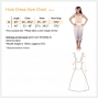 Hula Long Dress with Flower Print / Blue / G1630bl