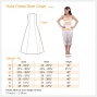 Hula Strapless Dress with Plumeria Print / Black & Blue  / G2045bbl