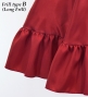 Kids Custom Long Frill Shantung Circular Skirt  / JCp70-solid