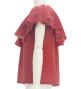 Hula Frilled Collar Blouse with Koshibo / Dark Red 2 / J3316drd2