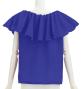 Hula Frilled Collar Blouse with Koshibo / Royal Blue / J3316rbl