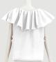 Hula Frilled Collar Blouse with Koshibo / White / J3316wh