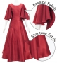 Kids Custom Half Sleeve Long Dress with Koshibo & Shantung / JCp86-mix