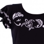 Hula T-shirt / Frilled Sleeve with Honu embroidery / GKD6sb