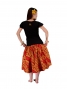 Hula T-shirt / Frilled Sleeve with lehua embroidery / GKD7gb