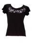 Hula T-shirt / Frilled Sleeve with lehua embroidery / GKD7sb
