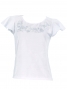 Hula T-shirt / Frilled Sleeve with lehua embroidery / GKD7sw