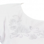 Hula T-shirt / Frilled Sleeve with lehua embroidery / GKD7sw