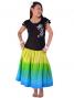 Hula T-shirt / Frilled Sleeve with Rose embroidery / GKD8sb