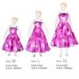 Hula Kids Midi Dress Keiki with Gradation Plumeria Print / Pink / Gcw44