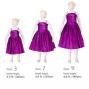 Hula Kids Shantung Dress with Lehua Embroidery / Purple / Gp2p