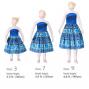Hula Kids Midi Dress with Kahiko Print / Blue / Gp6bl