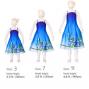 Hula Kids Satin Dress with Hibiscus / Luxury Collection / Blue / Jp8bl