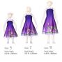 Hula Kids Satin Dress with Hibiscus / Luxury Collection / Purple / Jp8p