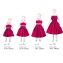 Hula Kids Pa'u Keiki / Solid / Deep Rose / Gc108dr